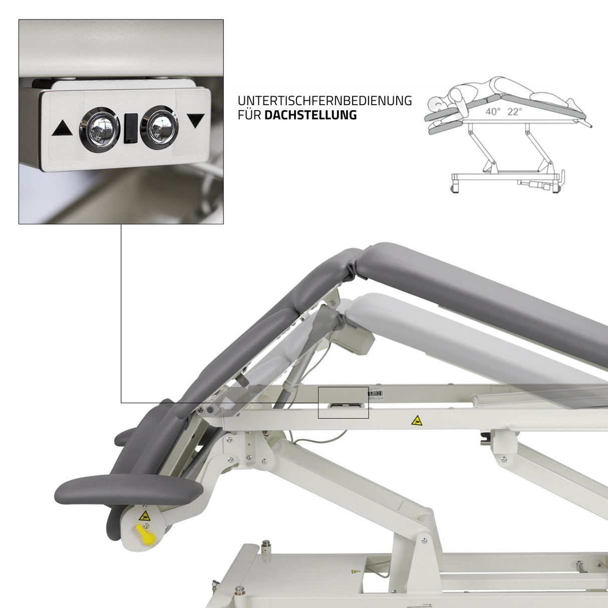Therapieliege Elektrisch Evero X7 Ergo 7-Segmente | Steuerrahmen