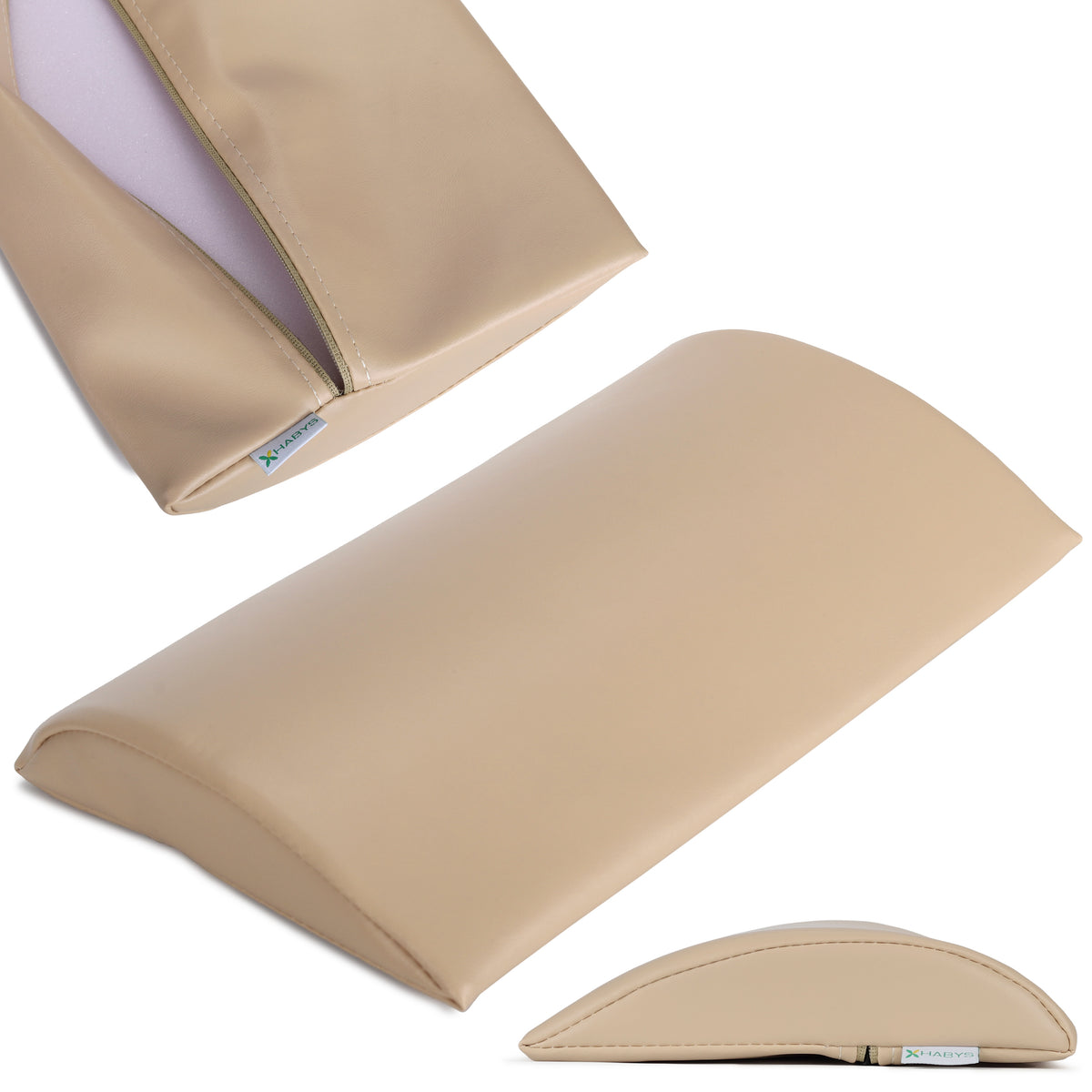 Lenden halfronde rol voor massage | 40x25x5 cm | Vinyl Flex bekleding