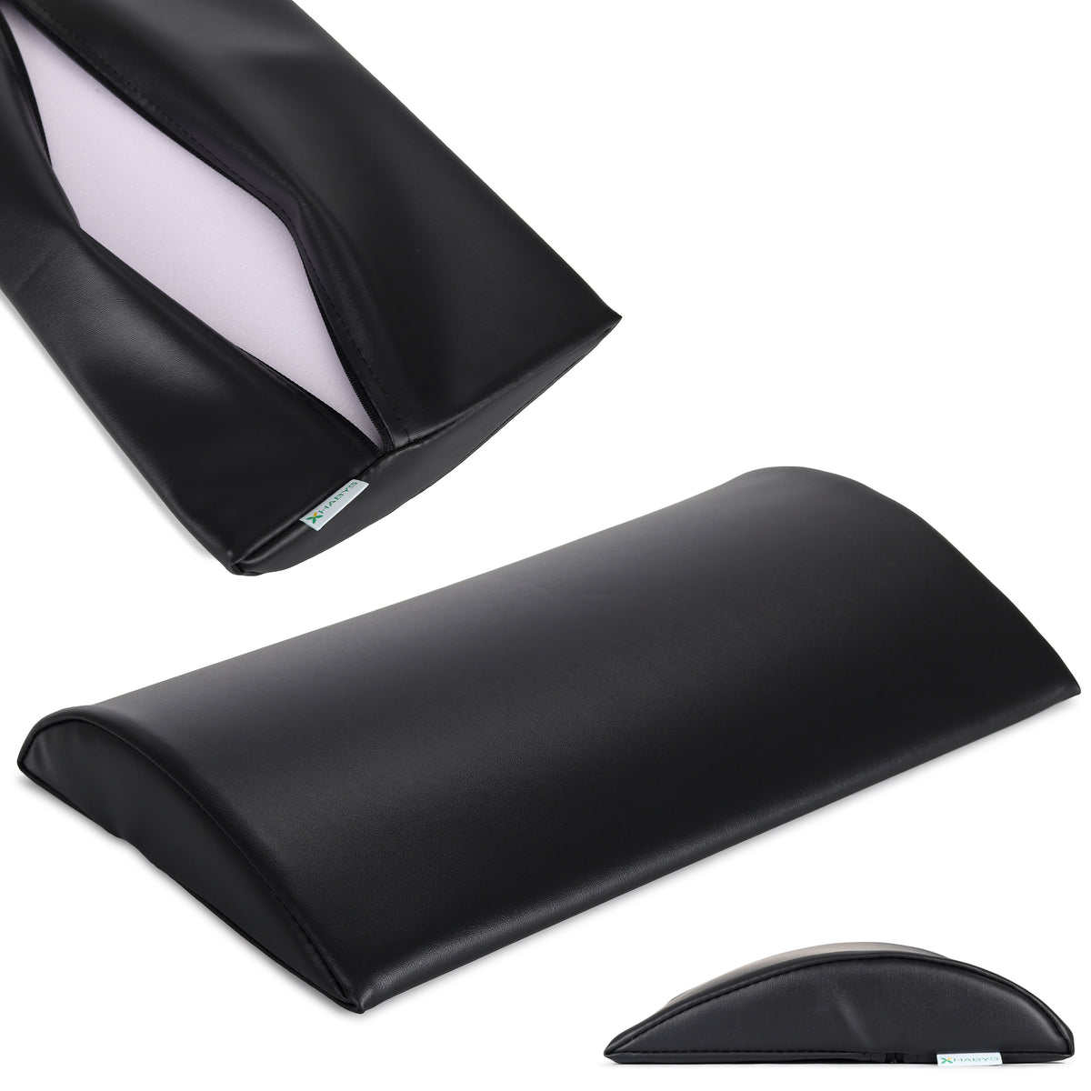 Lenden halfronde rol voor massage | 40x25x5 cm | Vinyl Flex bekleding