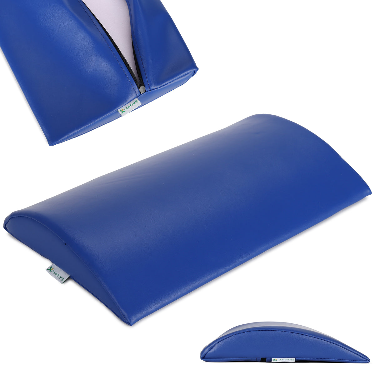 Lenden halfronde rol voor massage | 40x25x5 cm | Vinyl Flex bekleding