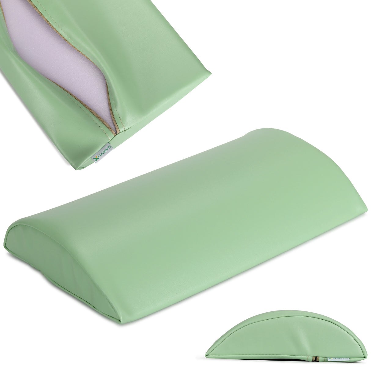 Lenden halfronde rol voor massage | 40x25x7 cm | Vinyl Flex bekleding