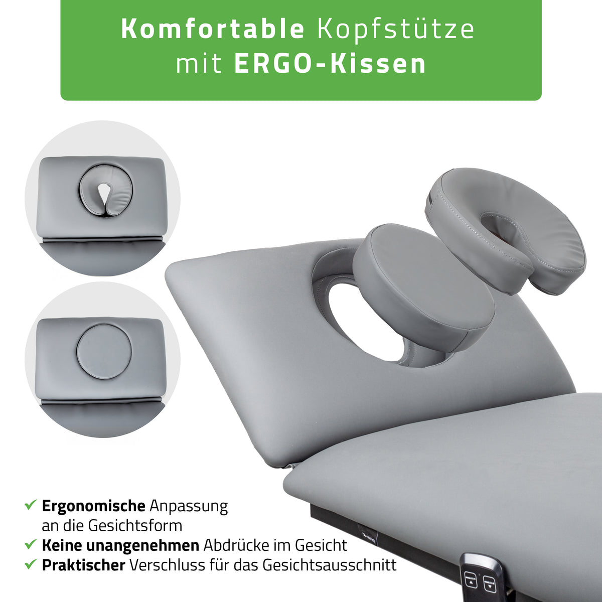 Massageliege Elektrisch Fortis 2 Ergo | 2-Segmente | Handfernbedienung Steuerrahmen