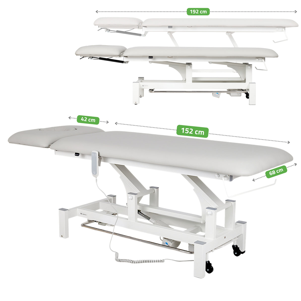 Massageliege Elektrisch Fortis 2 Ergo | 2-Segmente | Handfernbedienung Steuerrahmen