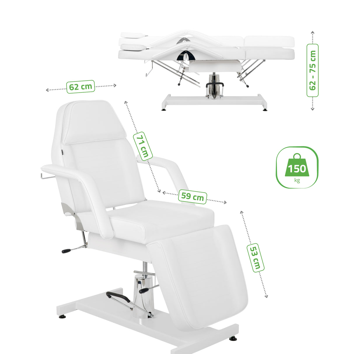 Habys Kosmetikliege Alora Hydraulisch | Massageliege