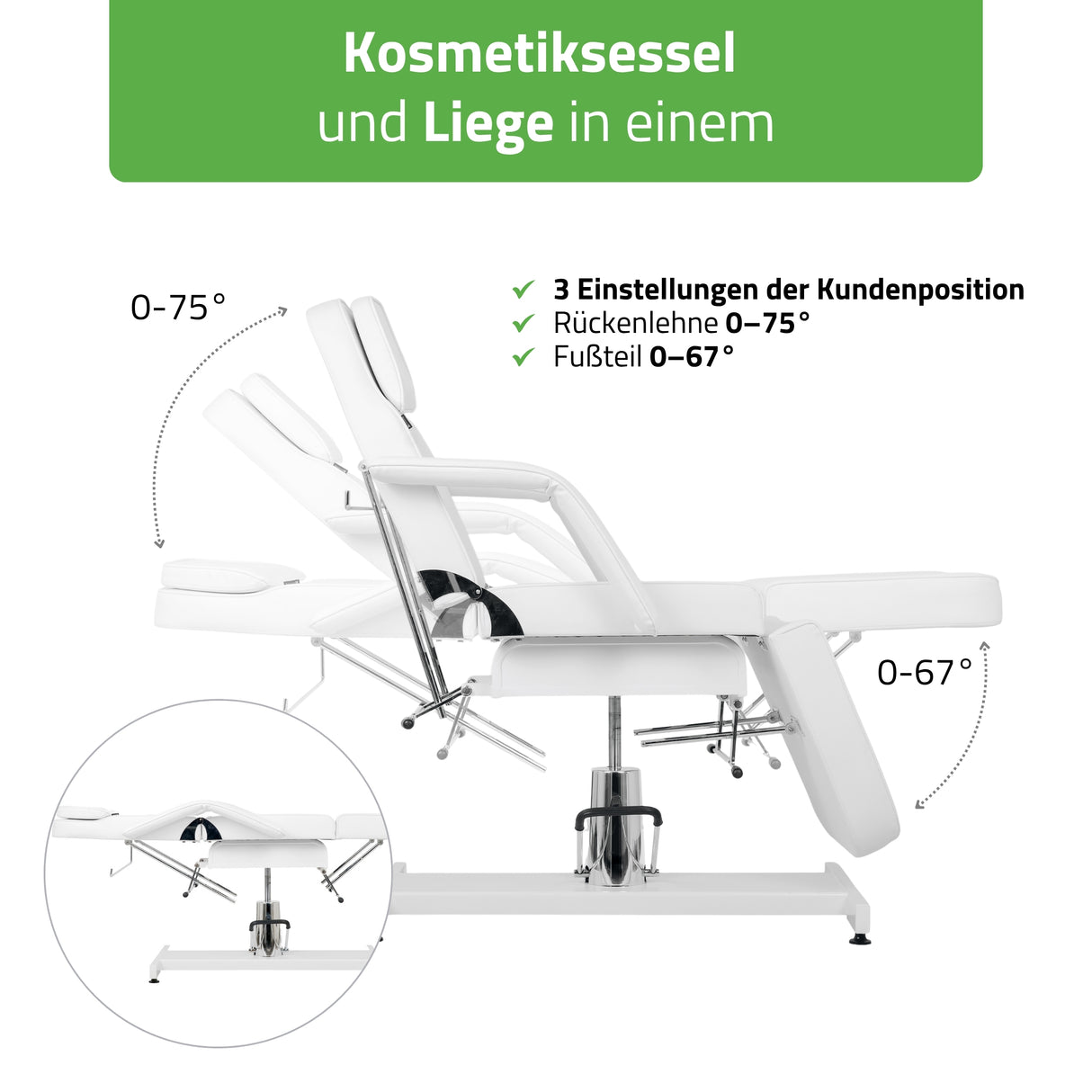 Habys Kosmetikliege Alora Hydraulisch | Massageliege