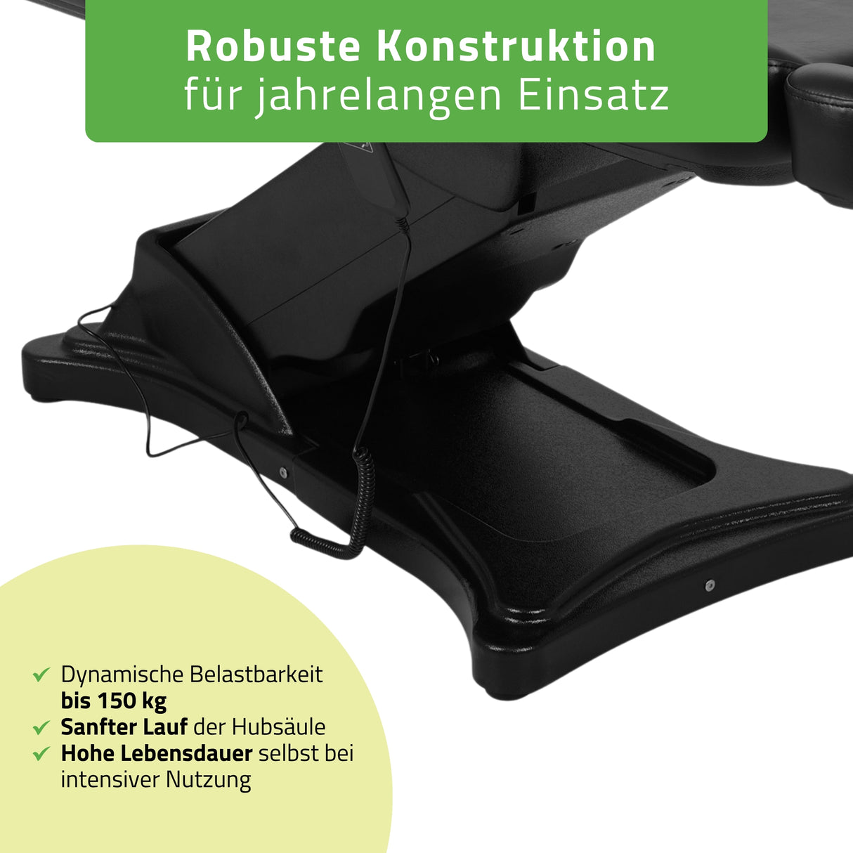 Kosmetikliege Elektrisch | Elara PRO 4 | Kosmetiksessel mit elektrischer Verstellung | Handfernbedienung | 3 - Motoren