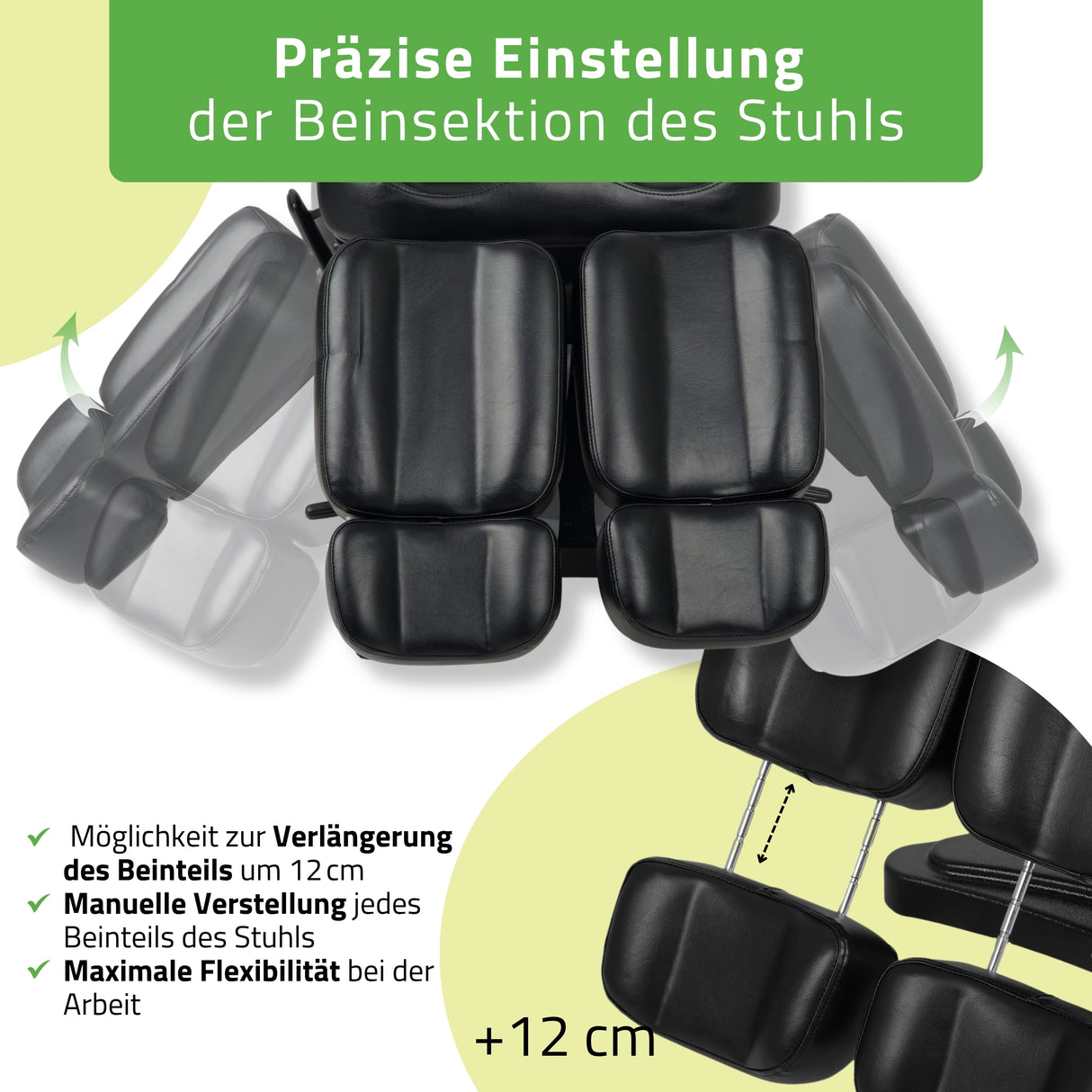 Kosmetikliege Elektrisch | Elara PRO 6P | Kosmetiksessel mit elektrischer Verstellung | Handfernbedienung | 2 - Motoren