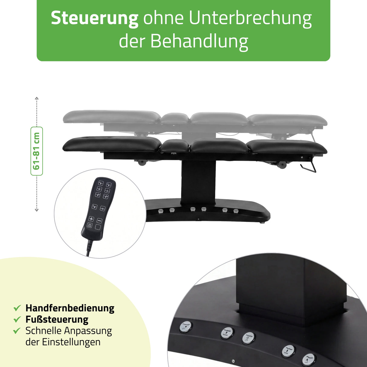 Kosmetikliege Elektrisch mit Heizung | Serenity Ergo 4 | für Massage und SPA Anwendungen