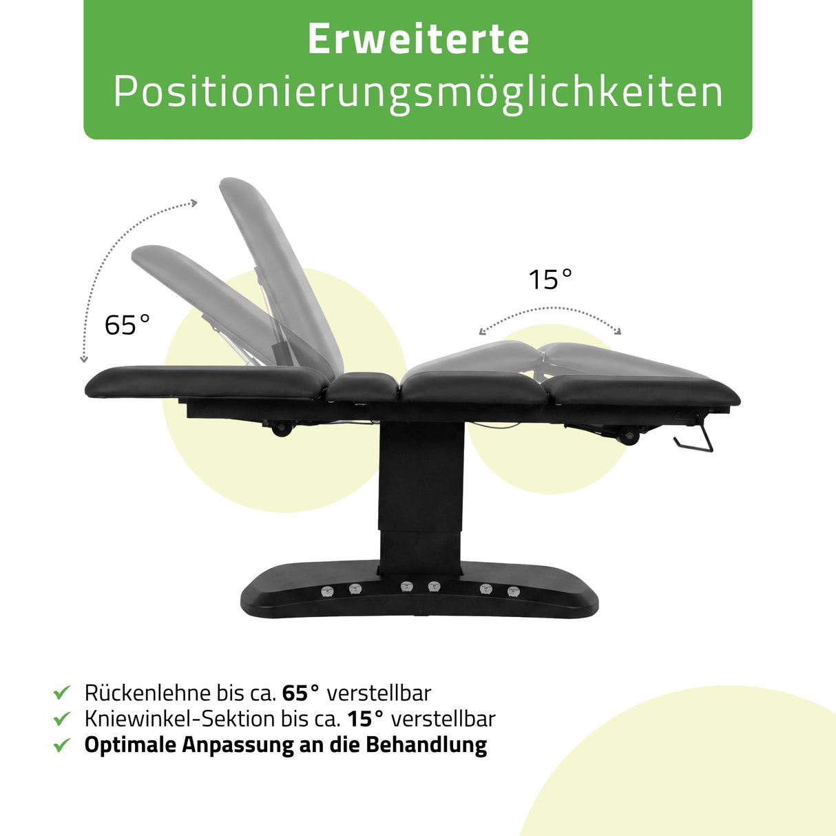 Kosmetikliege Elektrisch mit Heizung | Serenity Ergo 4 | für Massage und SPA Anwendungen