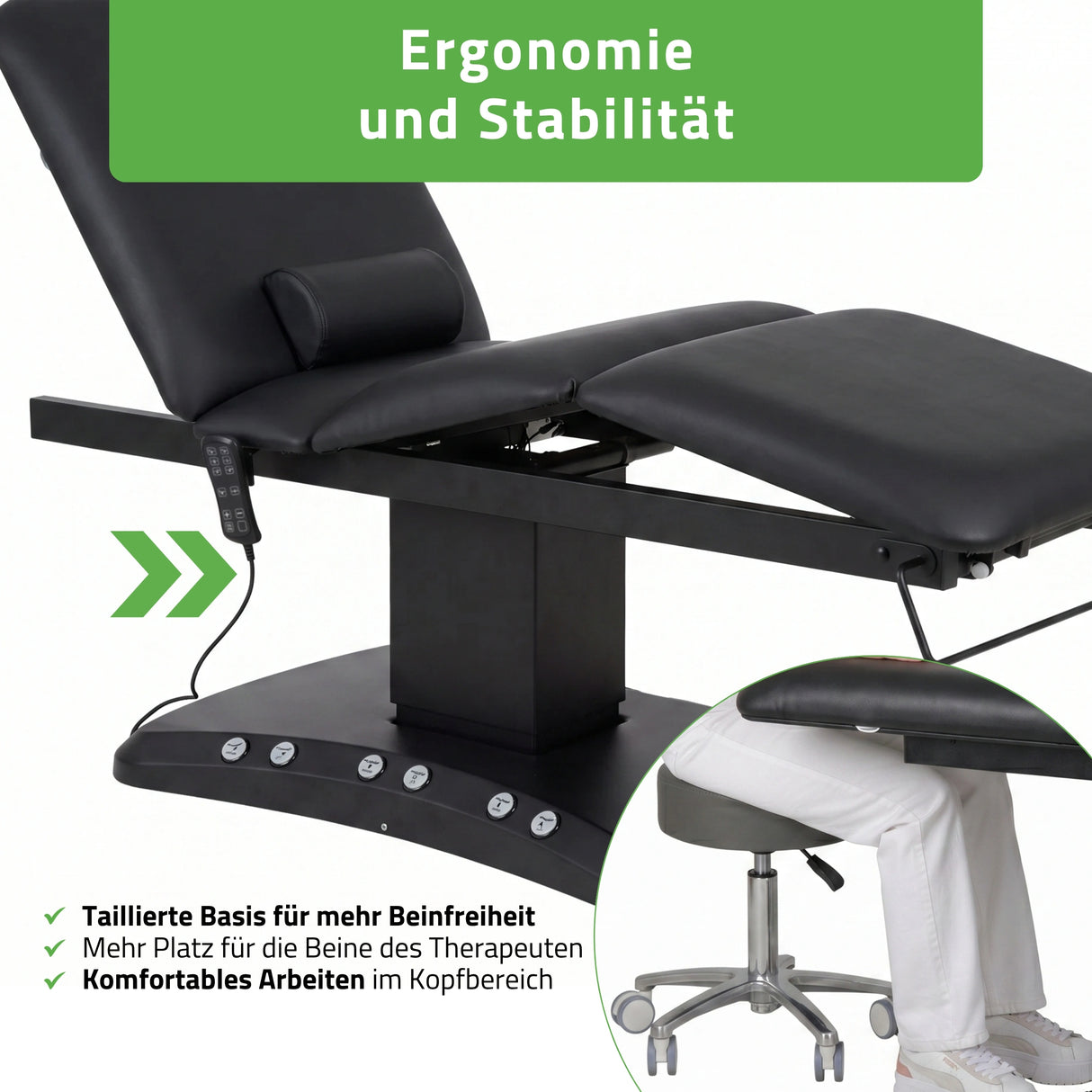 Kosmetikliege Elektrisch mit Heizung | Serenity Ergo 4 | für Massage und SPA Anwendungen