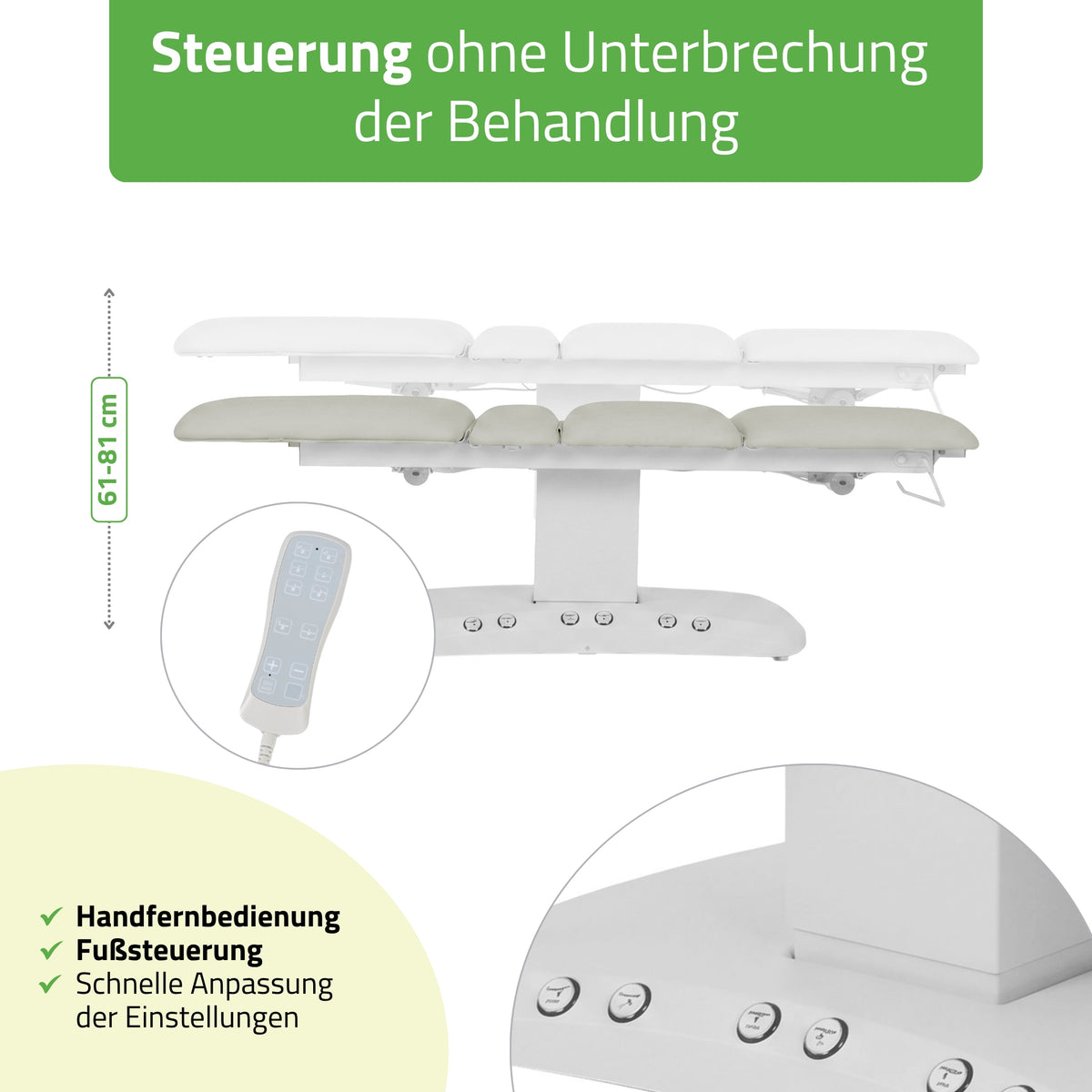 Kosmetikliege Elektrisch mit Heizung | Serenity Ergo 4 | für Massage und SPA Anwendungen