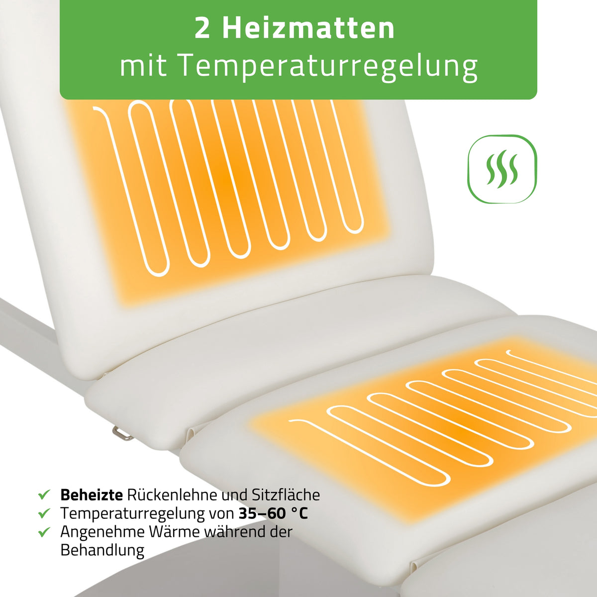 Kosmetikliege Elektrisch mit Heizung | Serenity Ergo 4 | für Massage und SPA Anwendungen