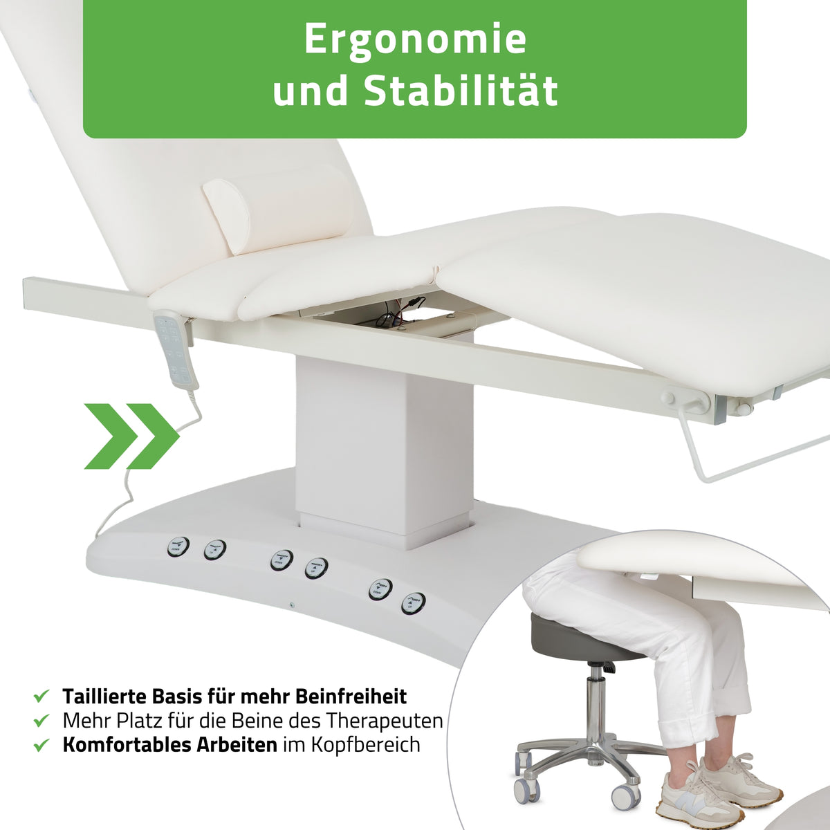 Kosmetikliege Elektrisch mit Heizung | Serenity Ergo 4 | für Massage und SPA Anwendungen
