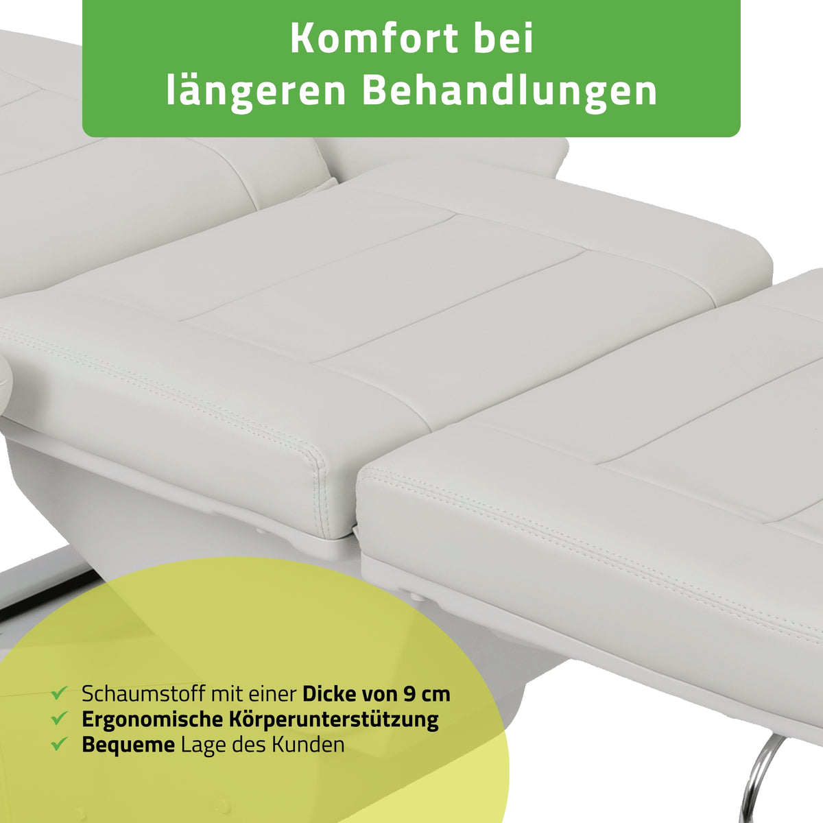 Kosmetikliege Elektrisch | Velora PRO 4 | Kosmetiksessel mit elektrischer Verstellung | Handfernbedienung | 4 - Motoren