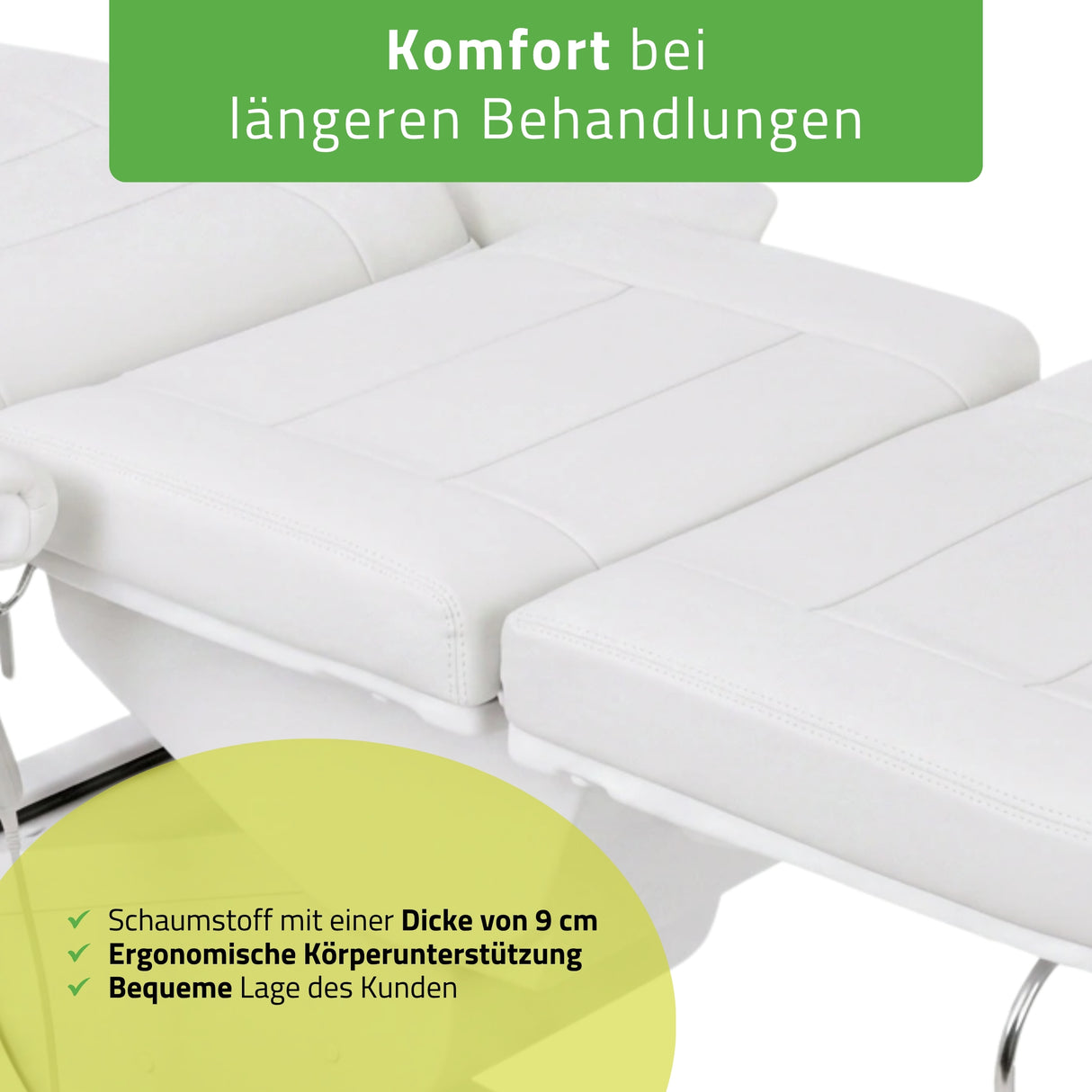 Kosmetikliege Elektrisch | Velora PRO 4 | Kosmetiksessel mit elektrischer Verstellung | Handfernbedienung | 4 - Motoren