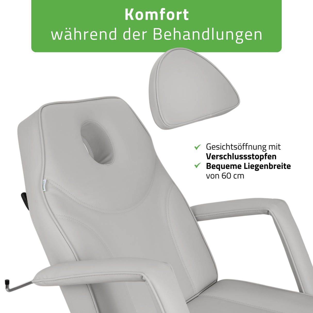 Kosmetikliege Elektrisch Laris | Kosmetiksessel mit elektrischer Verstellung | 1 Motor, Handfernbedienung