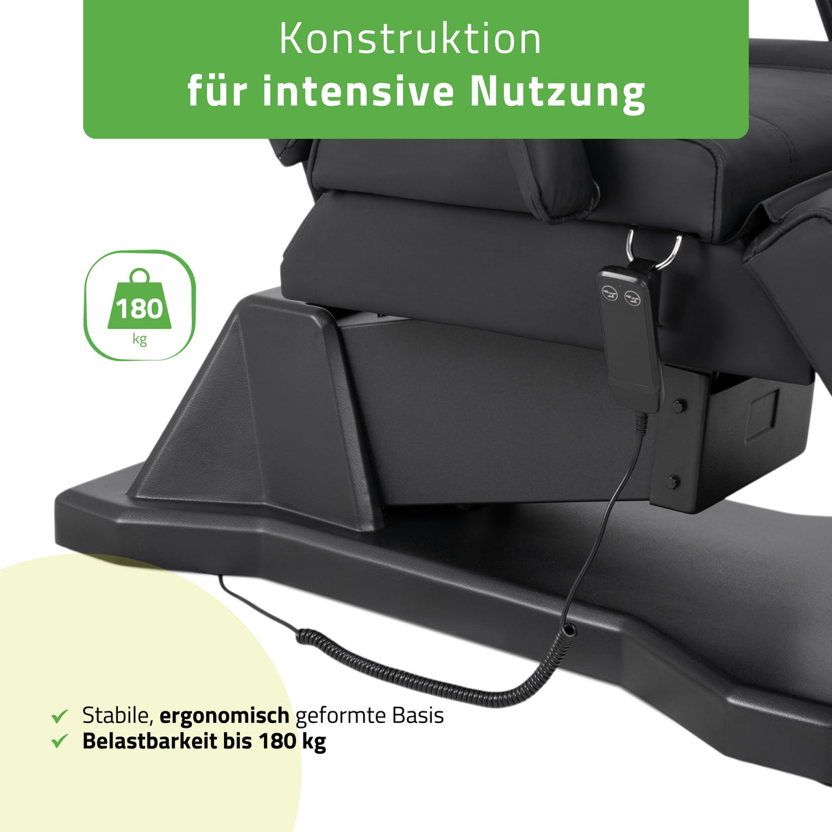 Kosmetikliege Elektrisch Laris | Kosmetiksessel mit elektrischer Verstellung | 1 Motor, Handfernbedienung