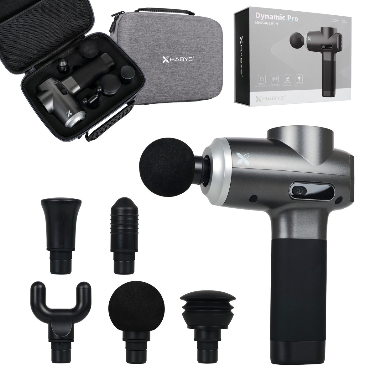 Habys Massagepistole Dynamic Pro | Massage Gun | Vibrationsmassagegerät