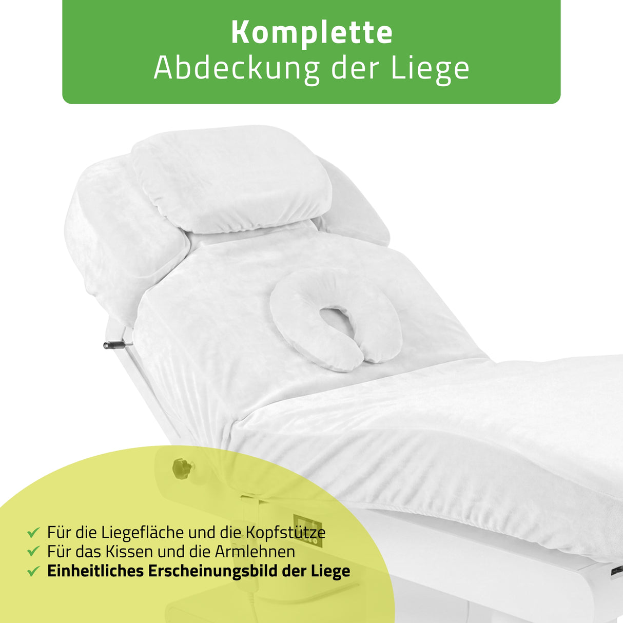 Velours Bezug mit Gummizug und Schnüren für Kosmetikliege Eterna