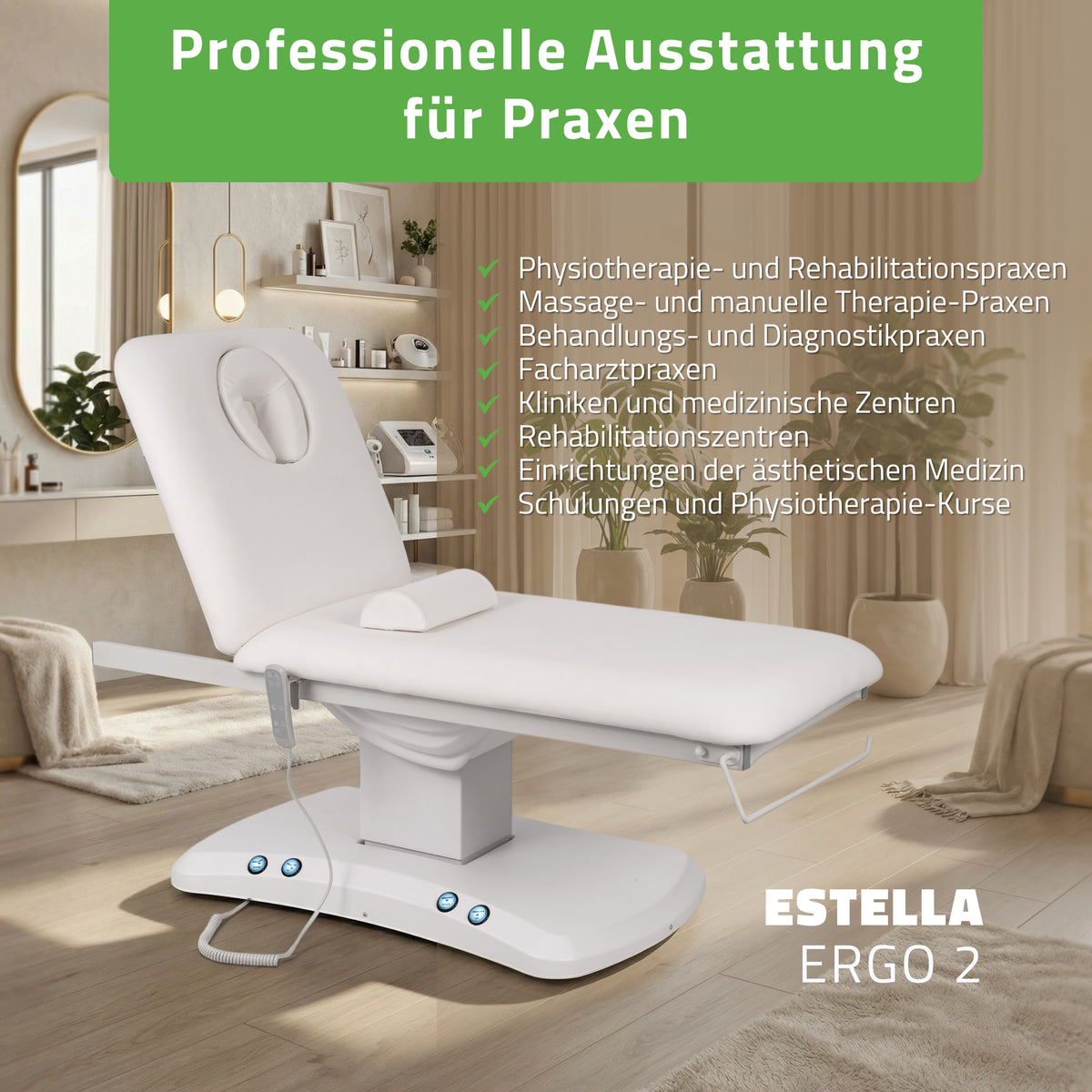 Elektrische Behandlungsliege Estella ERGO 2 | 2 Motoren
