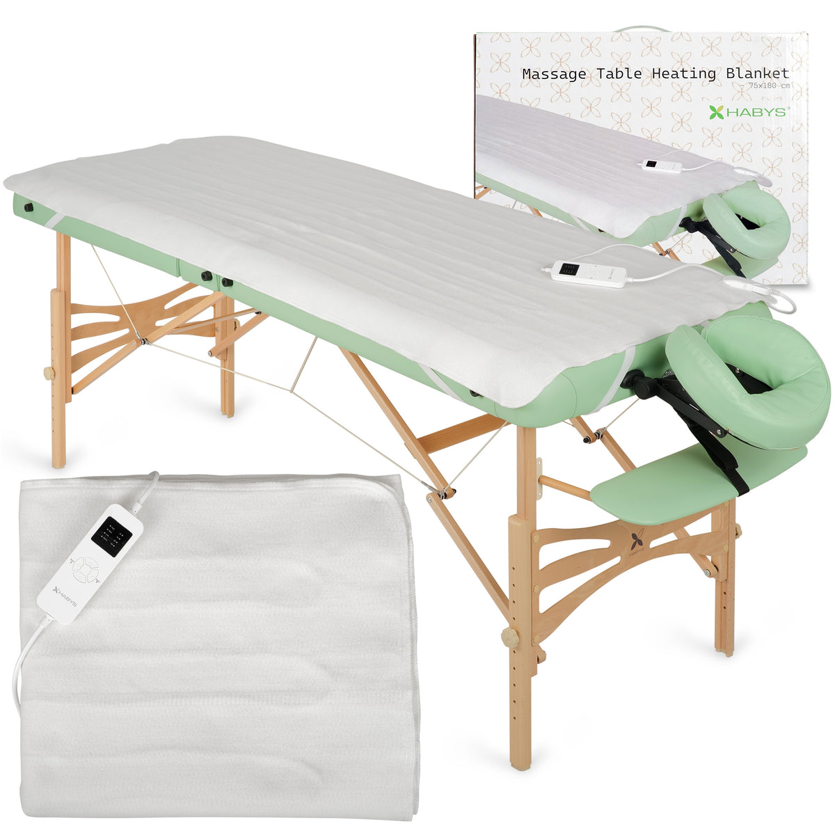 Elektrische Wärmematte für Massageliegen 75 × 180 cm| Wärmeunterbett Heizdecke