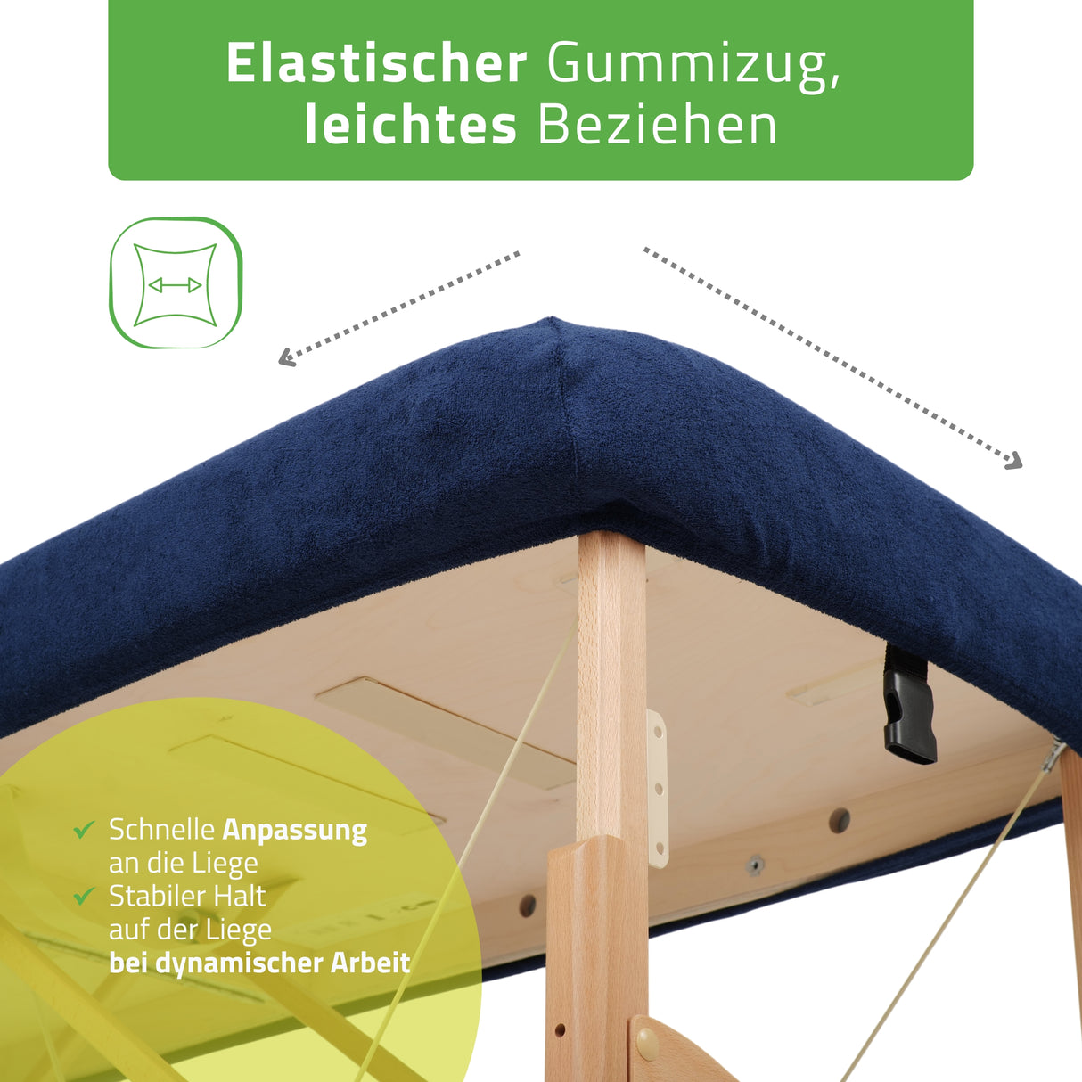 Set | Einteiliges Frottee Spannlaken für klappbare Massageliegen 60-65/180-185 | + Frottee-Bezug für die Kopfstütze