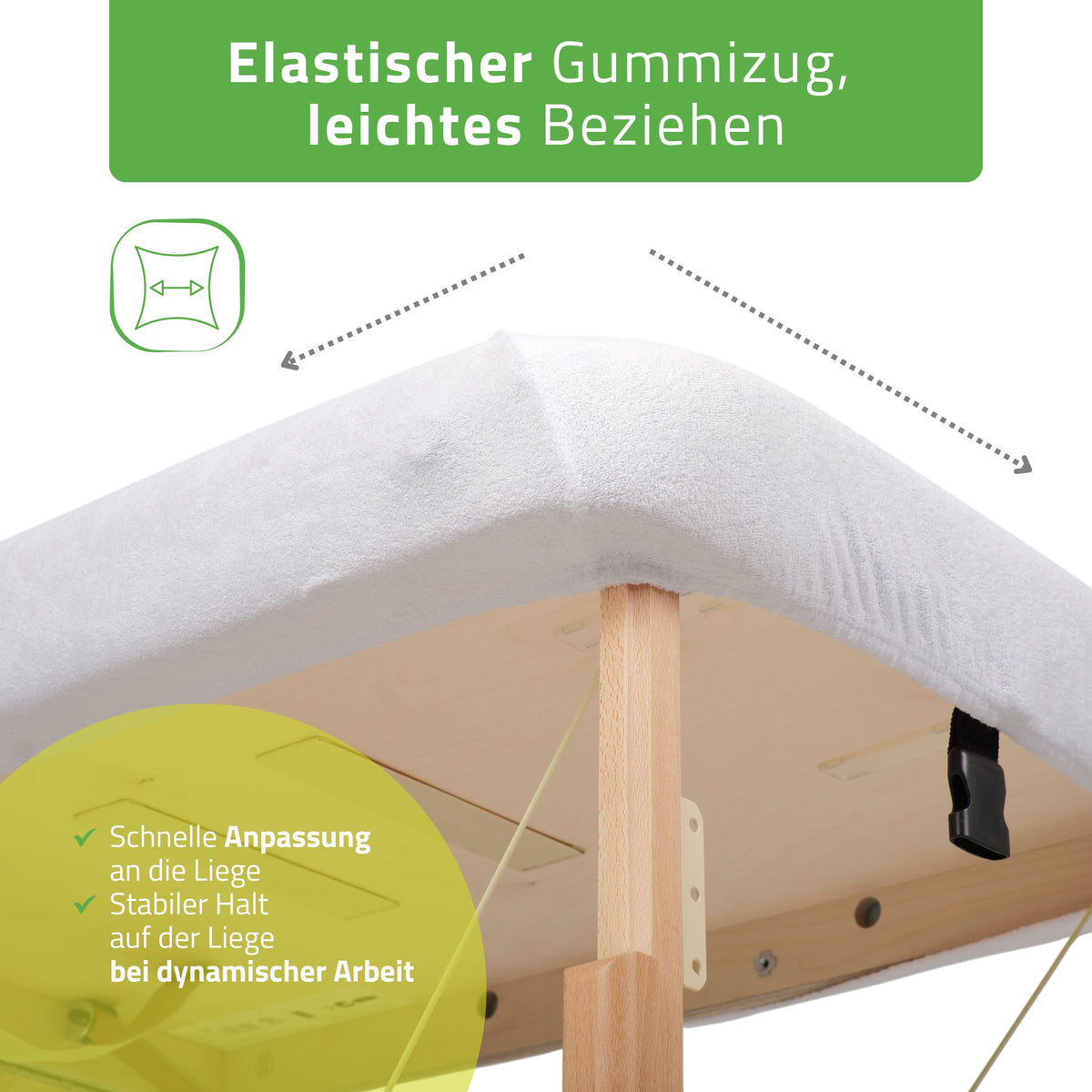 Frottee Bezug für klappbare Massageliegen | 1-teilig | 70-75/180-185 cm