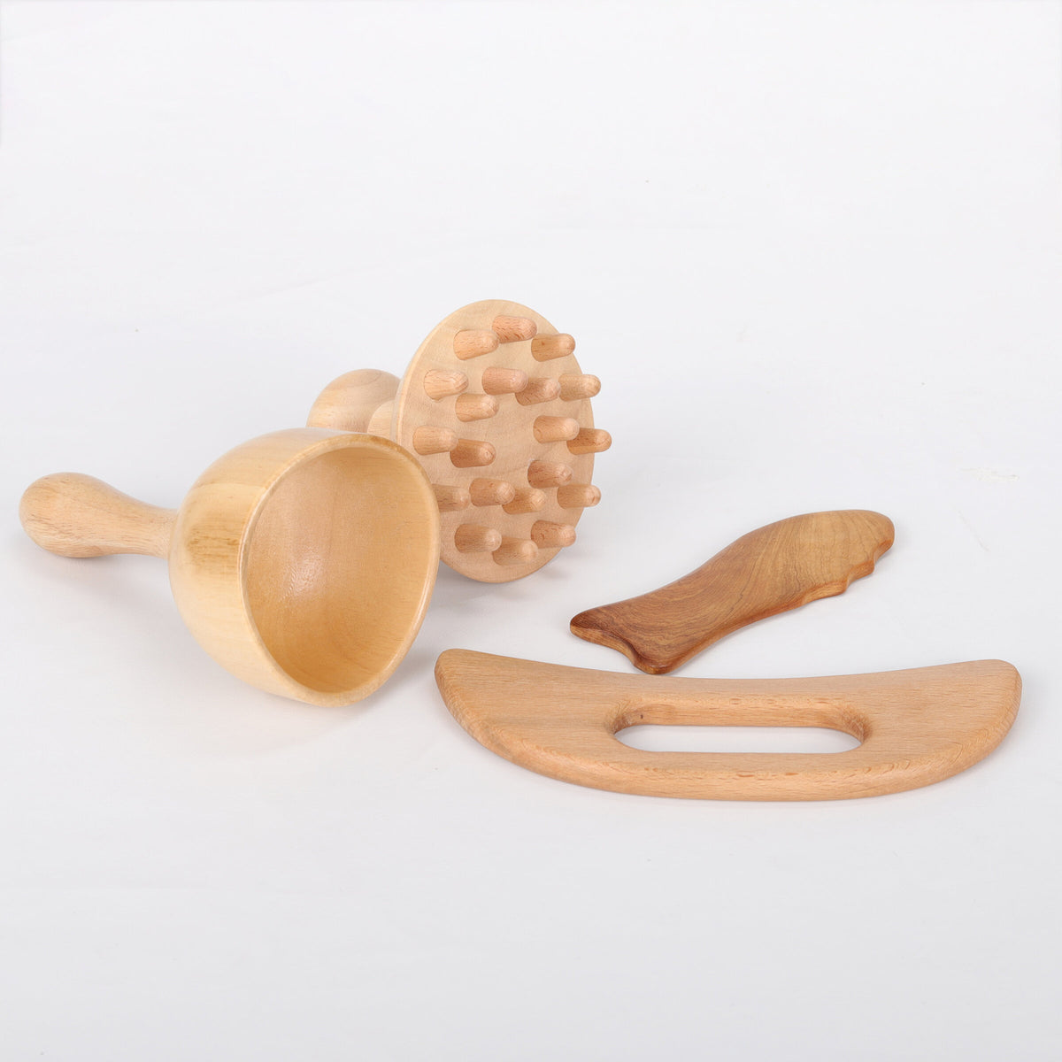 Holz-Massagewerkzeug-Set | 4-teilig
