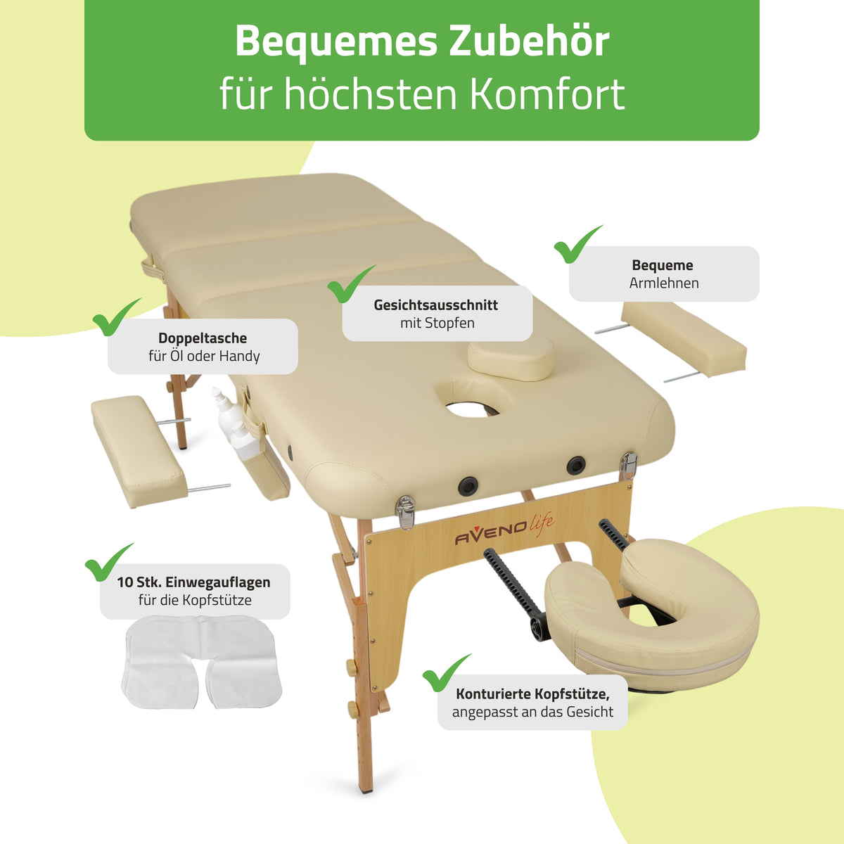Massageliege Klappbar Bianca | Kosmetikliege