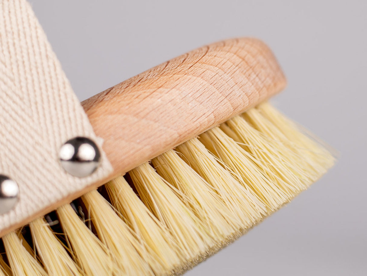 Massageborstel voor Dry Brushing | Tampico-haren | Harde Droogborstel
