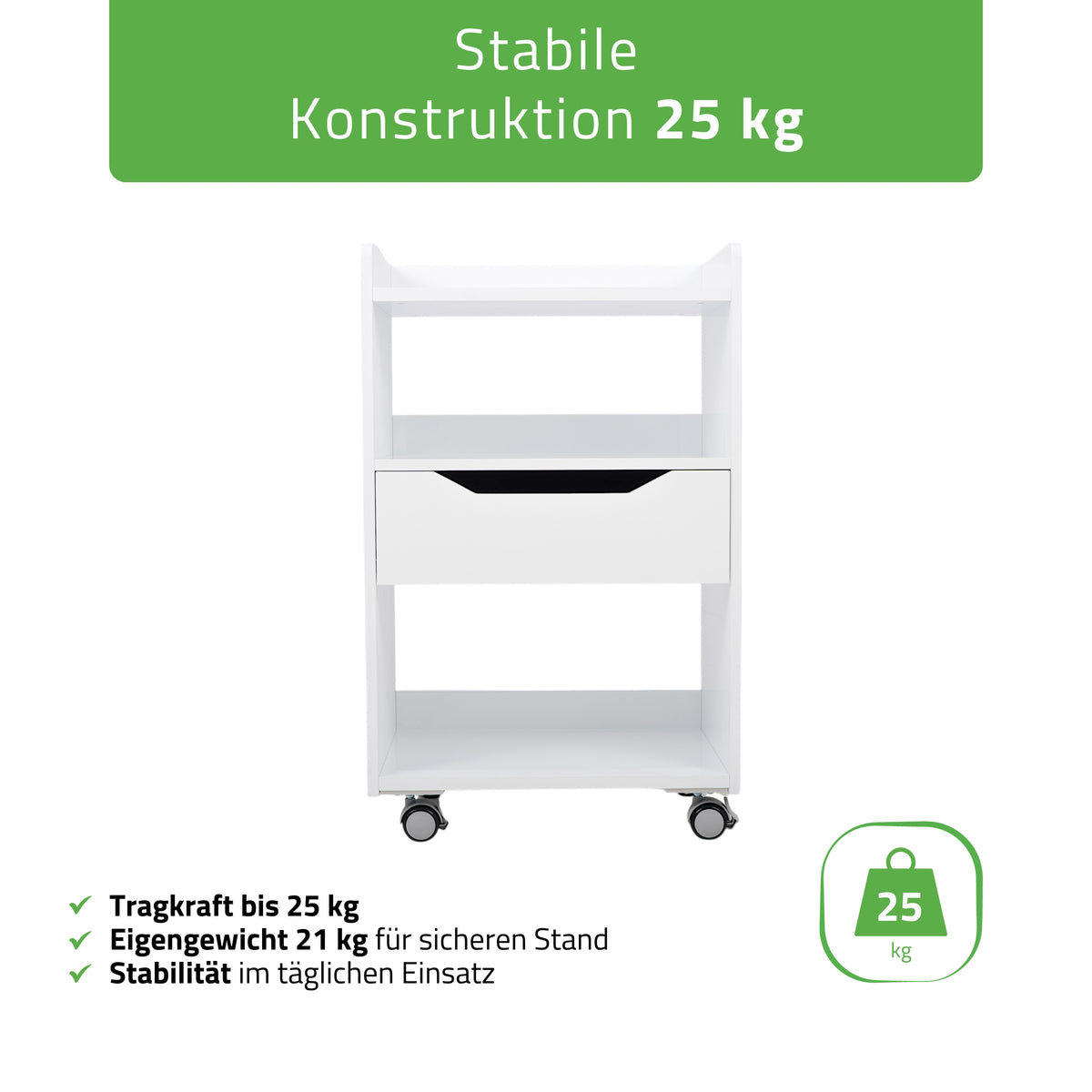 Habys Kosmetiktisch Ario | Weiß