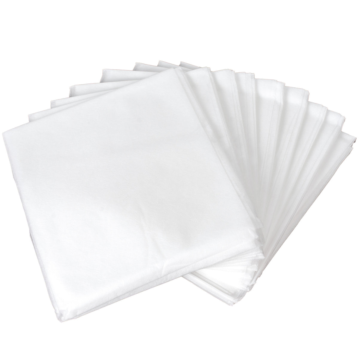Vliesstof wegwerplakens gesneden | 220x90 cm | 10 stuks | Wit