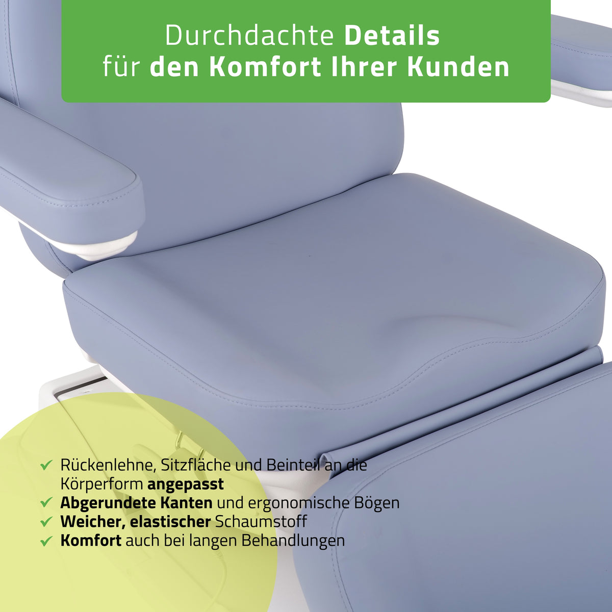 Kosmetikliege Elektrisch | Elara PRO 4 | Kosmetiksessel mit elektrischer Verstellung | Handfernbedienung | 3 - Motoren