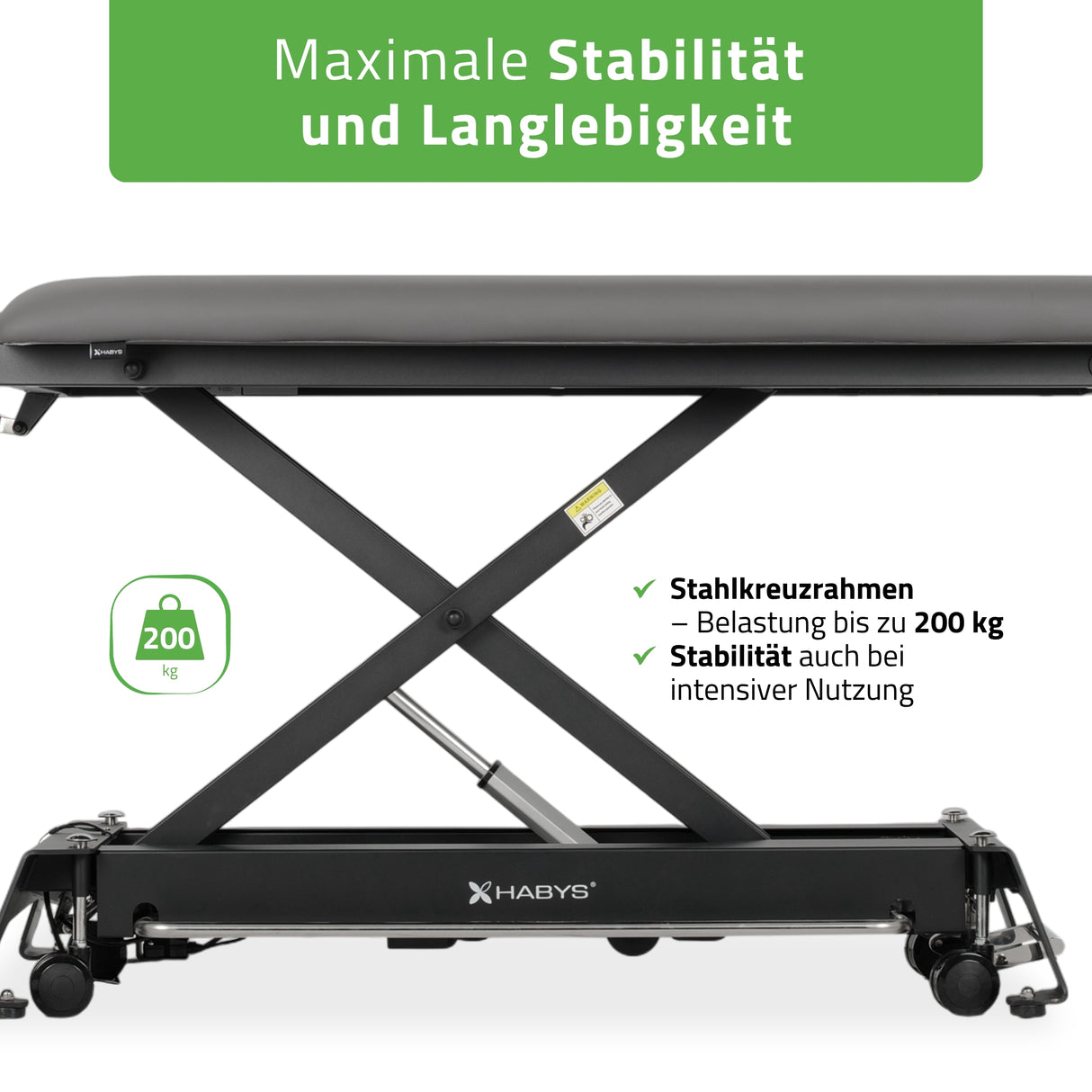 Therapieliege Elektrisch Evero Cross X4 Ergo | 4-Segmente | Steuerrahmen | Grau-Schwarz