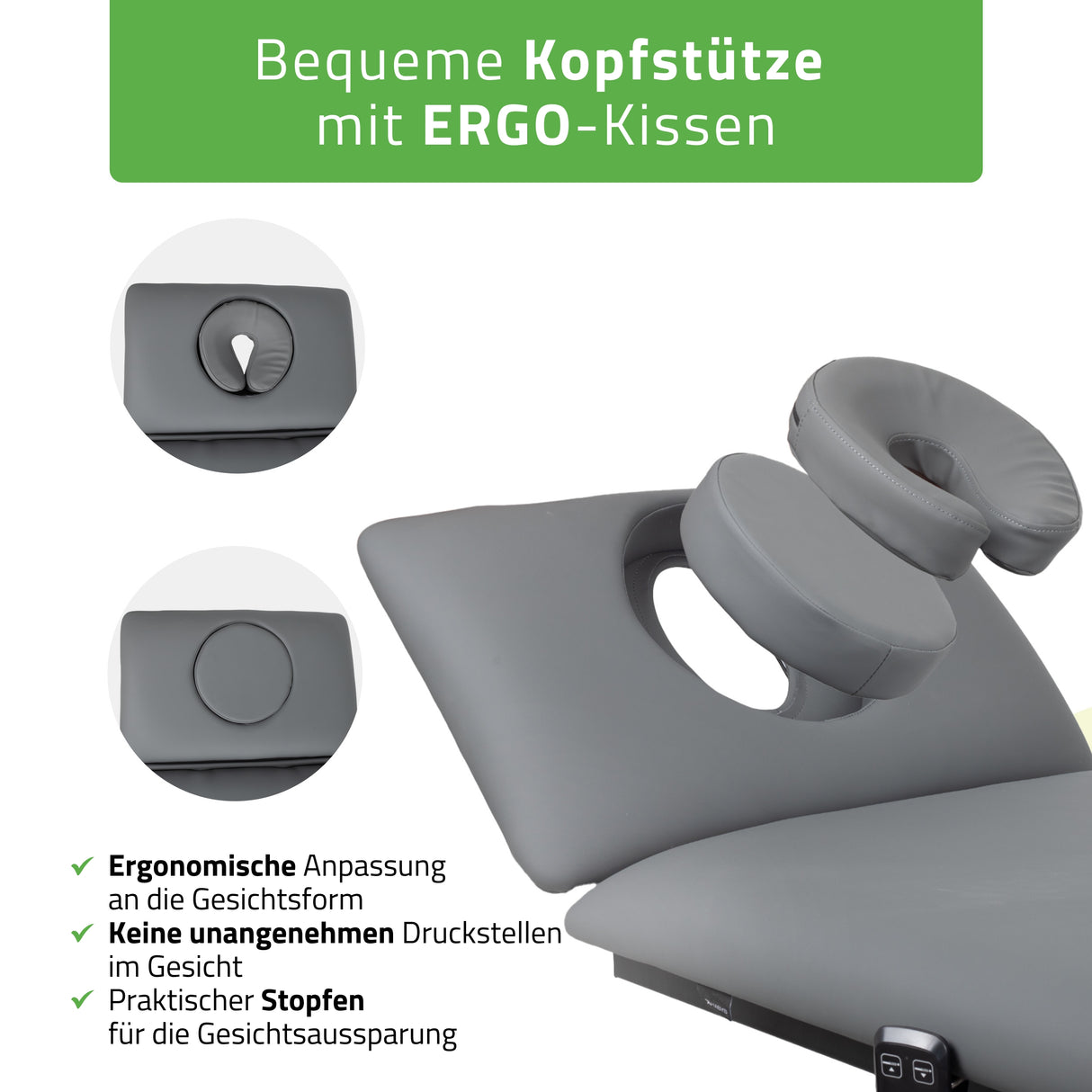 Massageliege Elektrisch Fortis 2 Ergo | 2-Segmente | Handfernbedienung