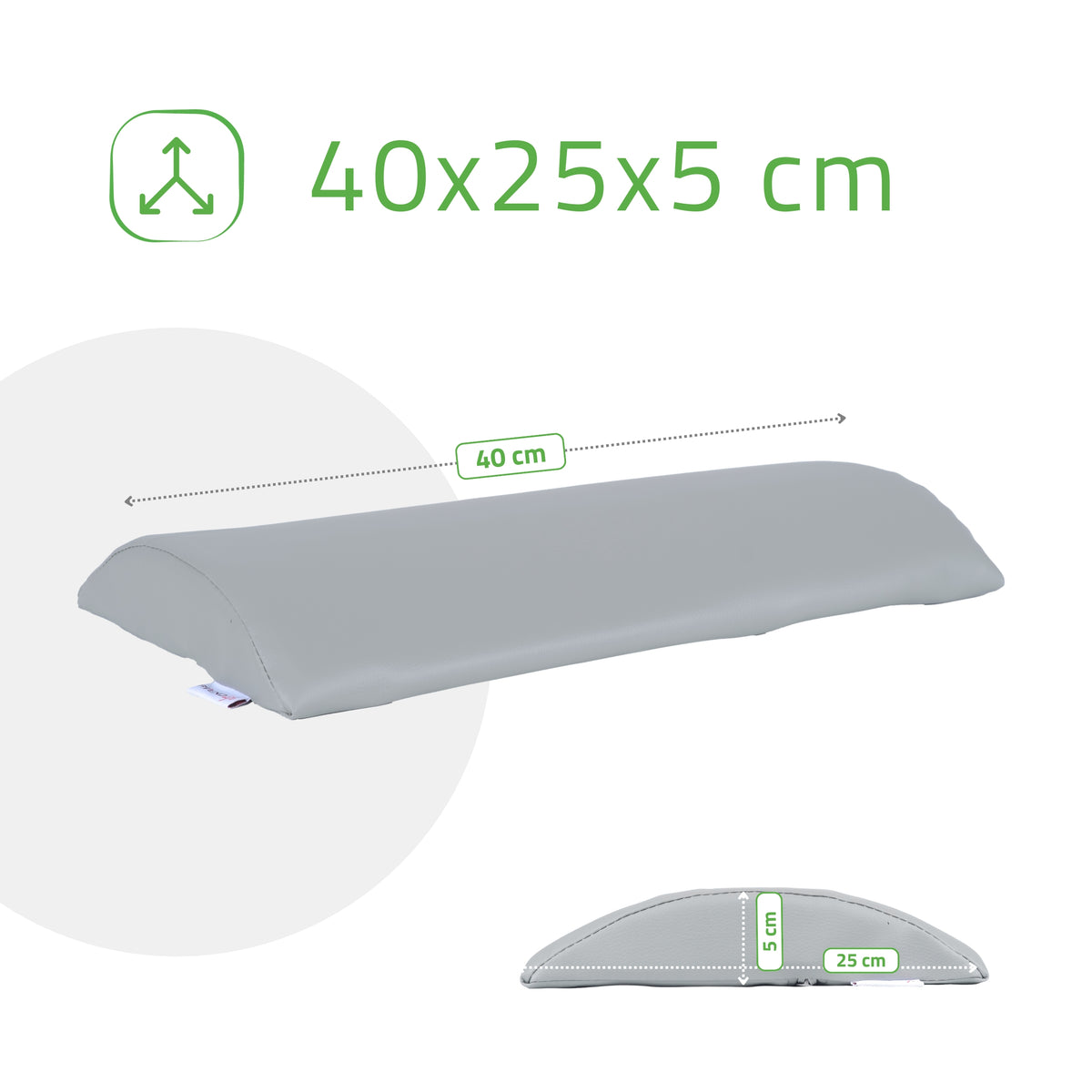 Lendenkussen Halve Rol 40x25x5 | Comfy Base