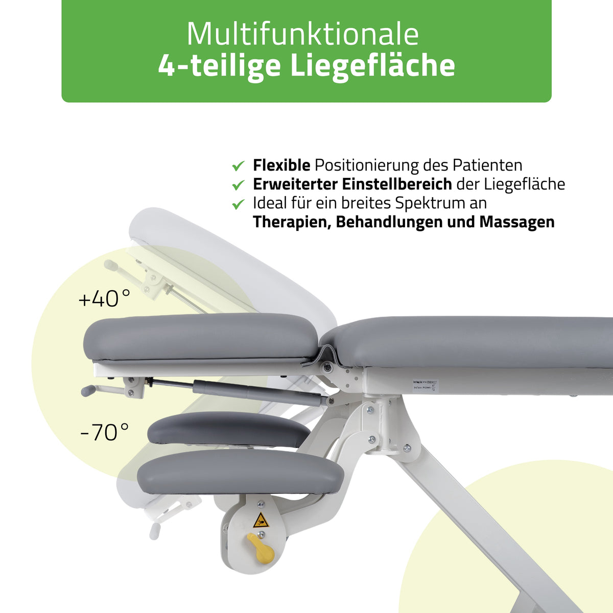 Therapieliege Elektrisch Proxima V4 Ergo | 4-Segmente | Handfernbedienung Steuerrahmen