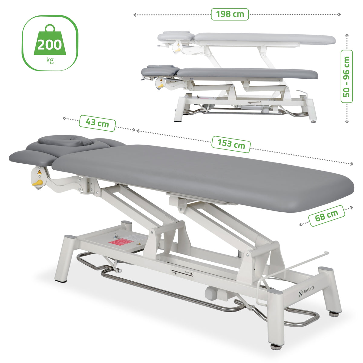 Therapieliege Elektrisch Proxima V4 Ergo | 4-Segmente | Handfernbedienung Steuerrahmen