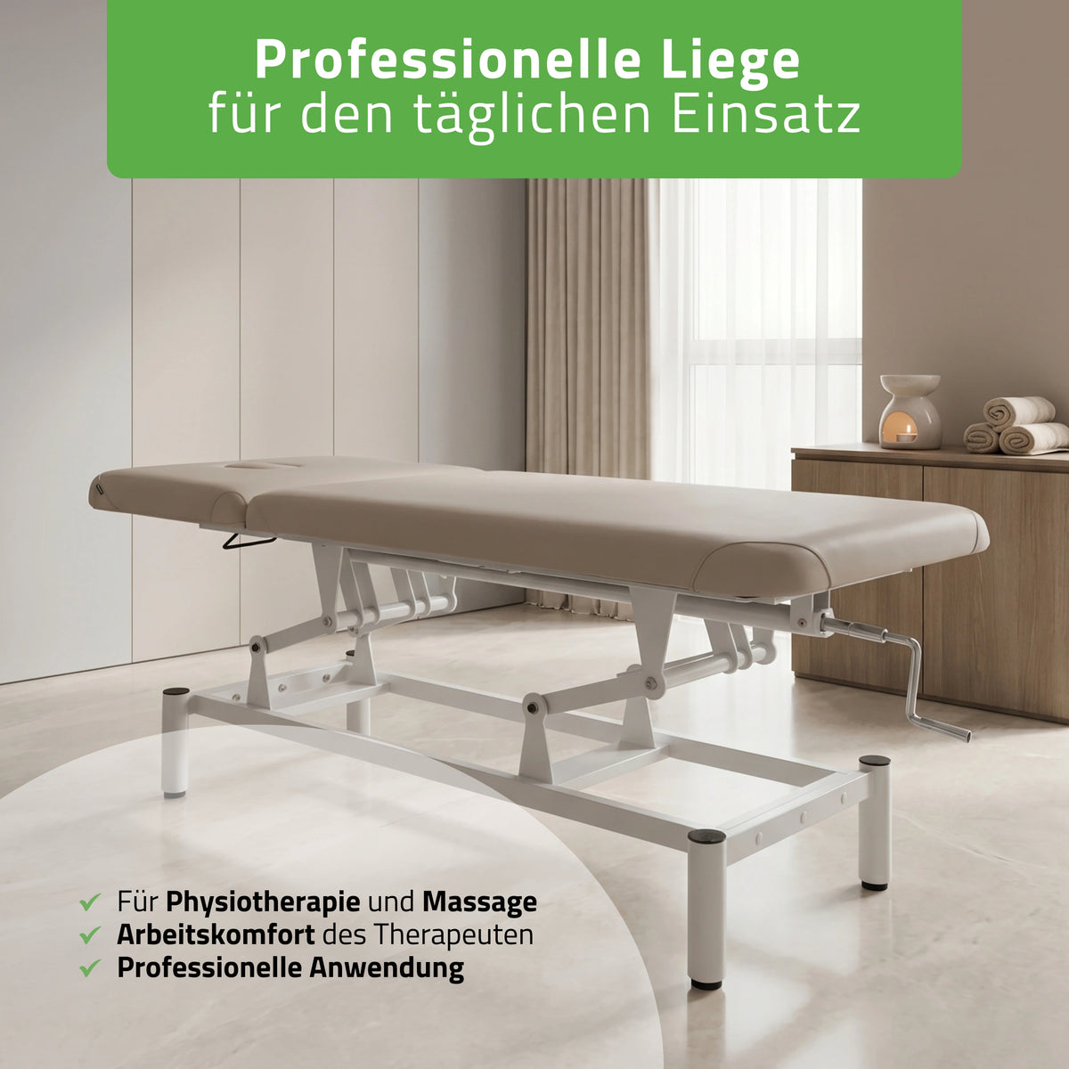 Stationäre Massageliege Vigo 2 | mit Kurbelverstellung