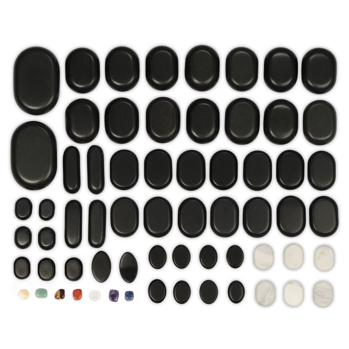 Hot Stone Massagesteine Set 64 teilig