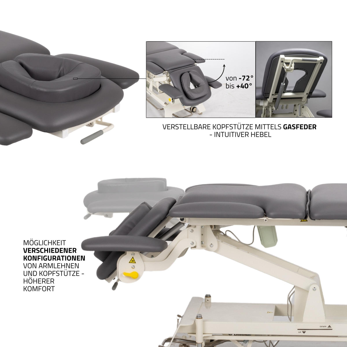 Therapieliege Elektrisch Evero X7 Ergo 7-Segmente | Steuerrahmen