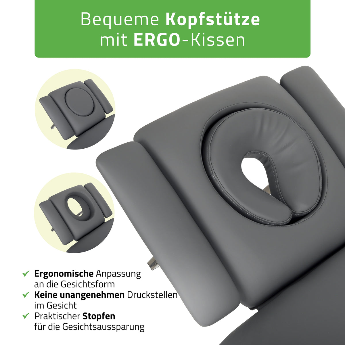 Massageliege Elektrisch Fortis 4 Ergo | 4-Segmente | Handfernbedienung