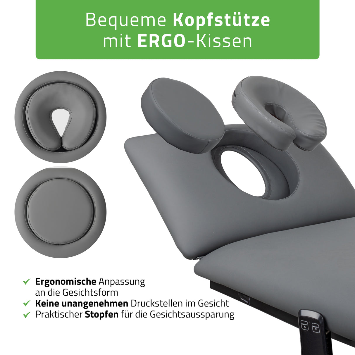 Massageliege Elektrisch Fortis 4 Ergo | 4-Segmente | Handfernbedienung Steuerrahmen
