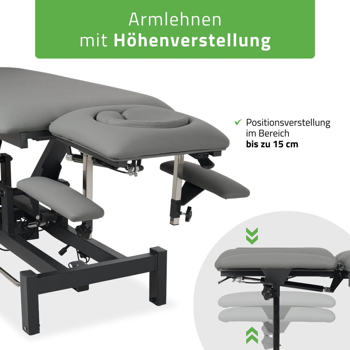 Massageliege Elektrisch Fortis 4 Ergo | 4-Segmente | Handfernbedienung Steuerrahmen