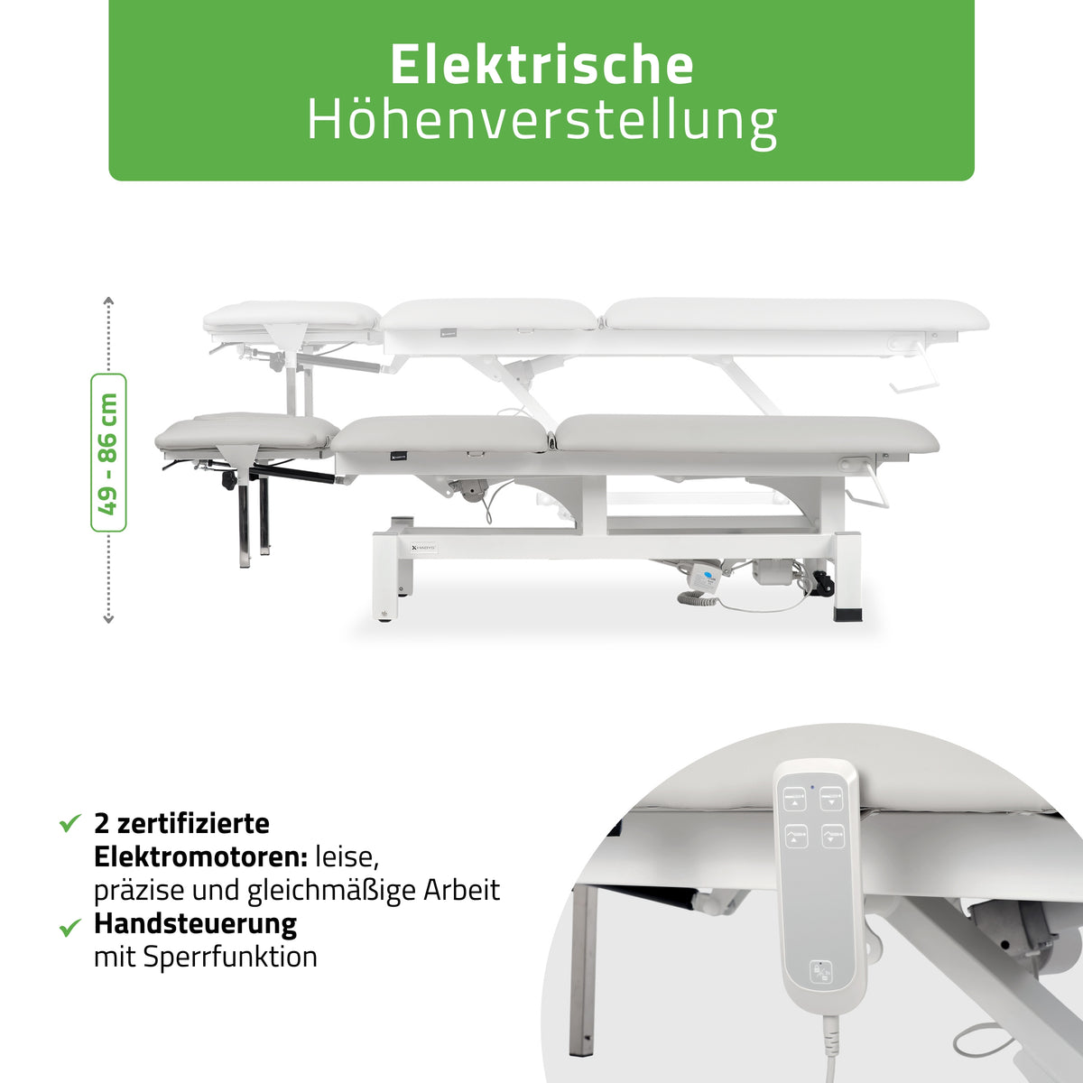 Massageliege Elektrisch Fortis 5 Ergo | 5-Segmente | Handfernbedienung