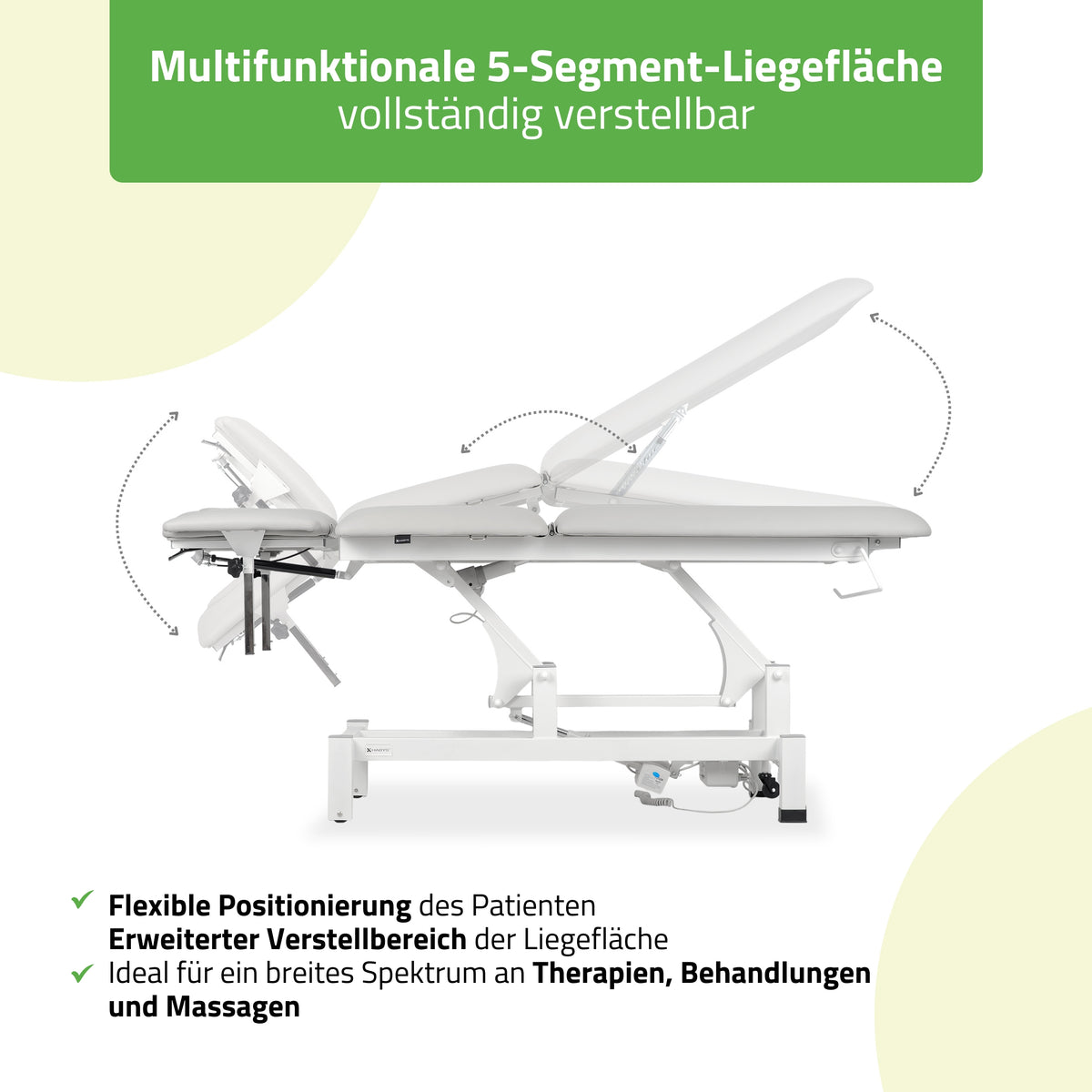 Massageliege Elektrisch Fortis 5 Ergo | 5-Segmente | Handfernbedienung