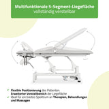 Massageliege Elektrisch Fortis 5 Ergo | 5-Segmente | Handfernbedienung