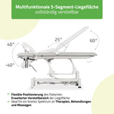 Massageliege Elektrisch Fortis 5 Ergo | 5-Segmente | Handfernbedienung Steuerrahmen