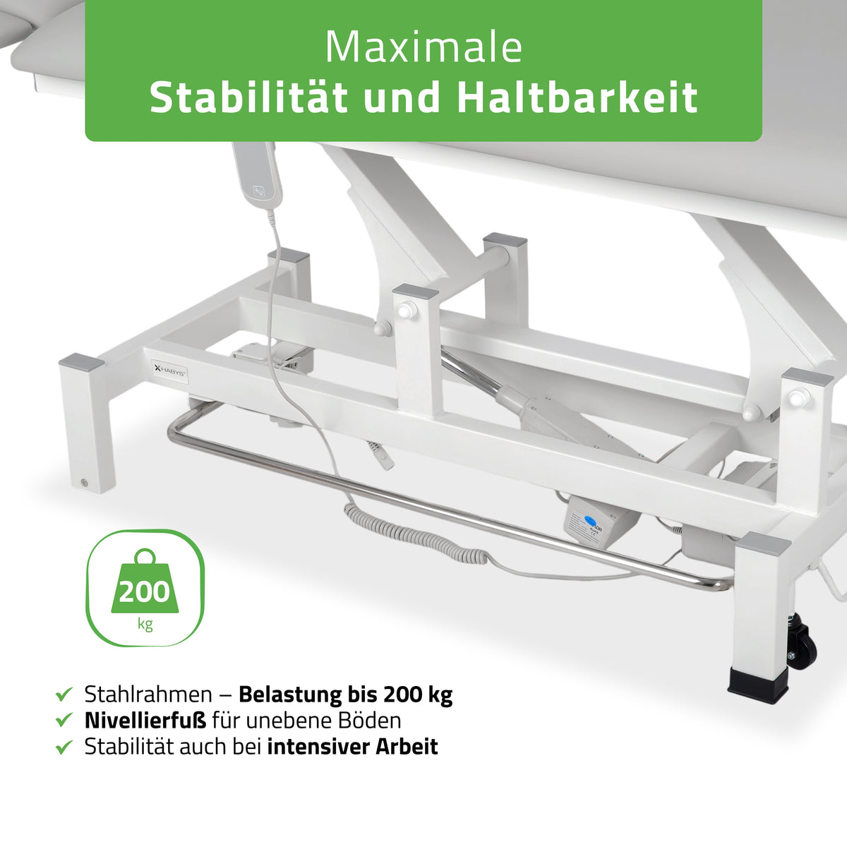 Massageliege Elektrisch Fortis 5 Ergo | 5-Segmente | Handfernbedienung Steuerrahmen