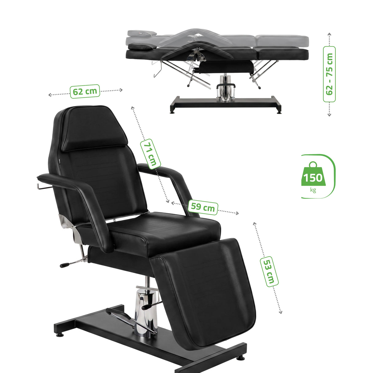 Habys Kosmetikliege Alora Hydraulisch | Massageliege